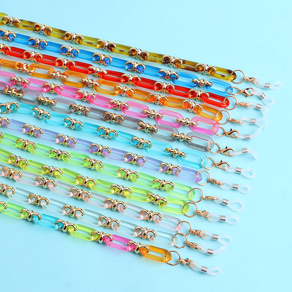 Colorful Transparent Link Acry - Mask Chain Holder 评论和价格